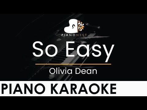 Olivia Dean - So Easy (To Fall In Love) - Piano Karaoke Instrumental Cover with Lyrics