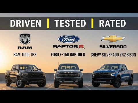 Super Truck Comparison: F-150 Raptor R v RAM TRX v Silverado ZR2 (POV)