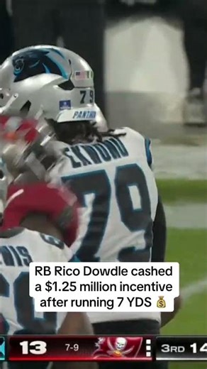 If Rico Dowdle scores a touchdown he can collect another $250,000 👀