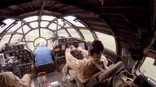 Watch inside a 60,000+ pound WWII bomber while flying - "No way"