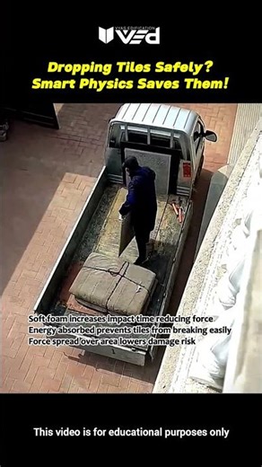 Dropping Tiles Safely?! 🤯 Smart Physics Trick 🧱 #shorts