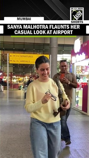 Sanya Malhotra turns heads with Comfy-Chic fashion at Mumbai airport