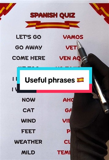 Learn important Spanish 🇪🇸 phrases and vocabulary #easyspanish #spanishteacher #learnspanish #spanishquiz #learnontiktok