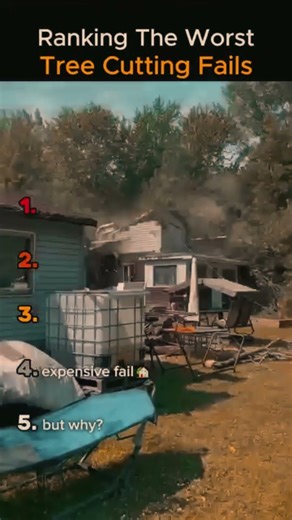 Ranking The Worst Tree Cutting Fails 🌳😱