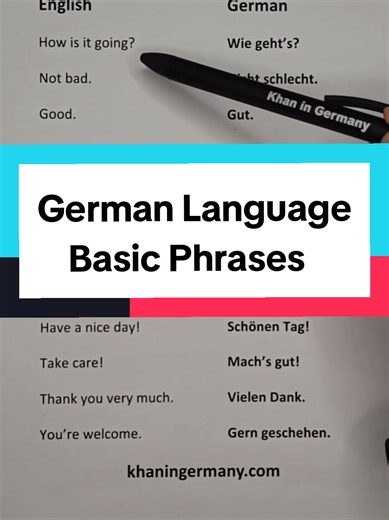 German Language Basic Phrases