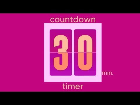30 min countdown timer / magenta sunset design • flip timer • no music • only bell / productivity