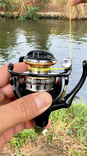 Perfect Fishing Line Knot for Reel Spools👍👍 #fishing #fishingtips #fishingknots