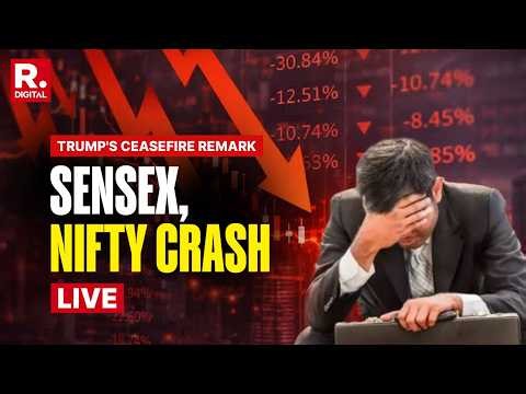Stock Market Crash | Sensex Plunges 1,500 Points, Nifty Slips Below 23,950 | Trump-Iran Tensions