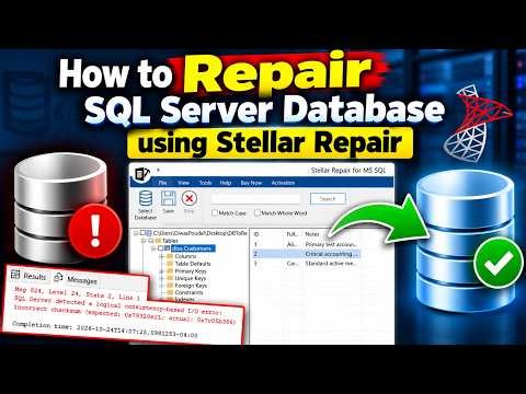How to Repair Corrupt SQL Server Database | Stellar Repair for MS SQL