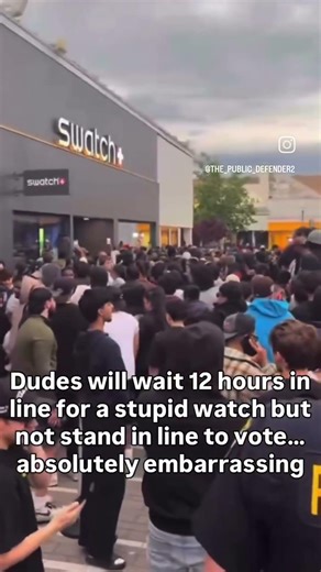“People Wait HOURS For THIS… But Won’t Vote?! 😳🗳️ #Voting #Politics #Viral”