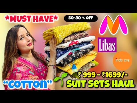 Myntra “TRENDY” A Shape Cotton 🌱 Suit Sets Haul ₹999 - ₹1699😍Casual & Office Wear Suits🔥Neha Singh