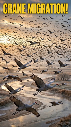 Sandhill Crane Migration Over Nebraska