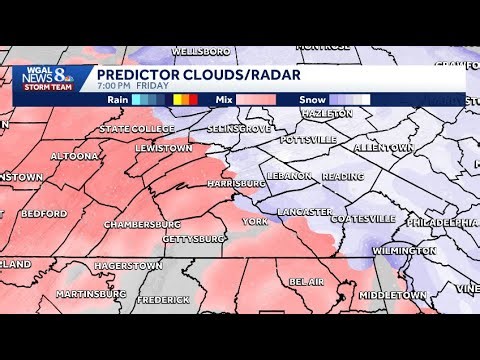 Hour-by-hour snow, sleet, freezing rain projections for South-Central Pa.