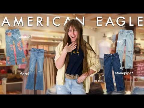 inside the AMERICAN EAGLE fitting room👖(jean try on) i kinda love it...kinda hate it
