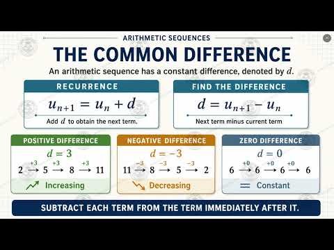 Arithmetic Sequences Explained | Common Difference and the nth Term