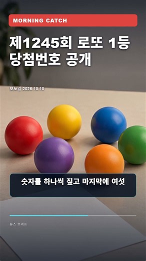 제1245회 로또 1등 당첨번호 공개