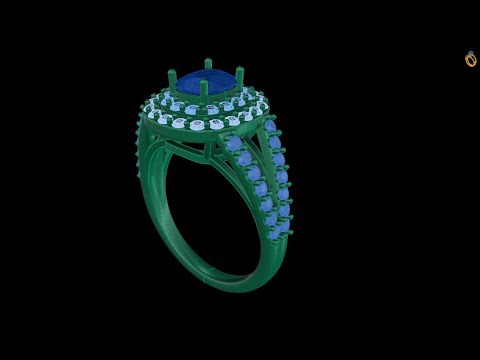 Designing an Oval Halo Ring with Side Diamonds in Matrix 9 | Jewelry CAD