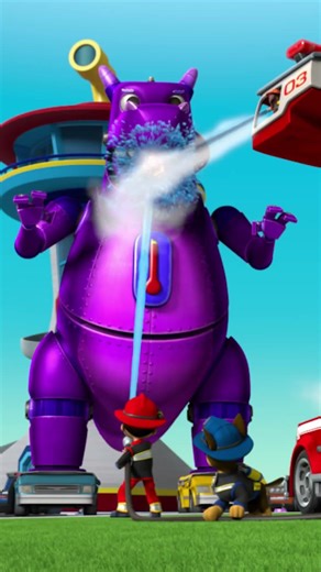 PAW Patrol Marshall and Skye stop a fire-breathing dragon!