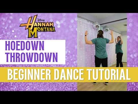 "Hoedown Throwdown" 💜💛 (BEGINNER DANCE TUTORIAL) 💜💛 Hannah Montana 💜💛 Step-by-Step & Back-view!
