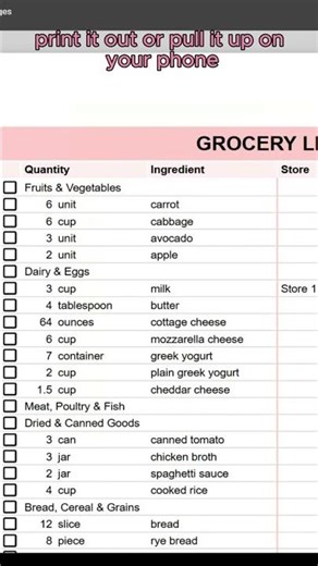 Plan Your Weekly Meals in Minutes | Meal Planner Spreadsheet