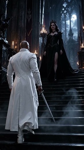 The Vampire Queen Smiles… But the Hunter Isn’t Afraid 🧛‍♀️⚔️