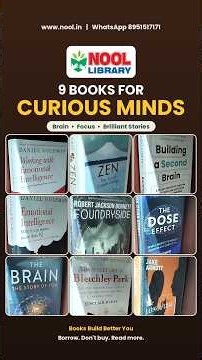 9 Books for Curious Minds 🧠 Brain, Focus & Brilliant Stories #shorts #noollibrary