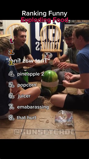 Ranking Funny Exploding Food