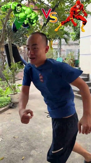 Hulk Vs Flash Attack With Blue Man And Finish