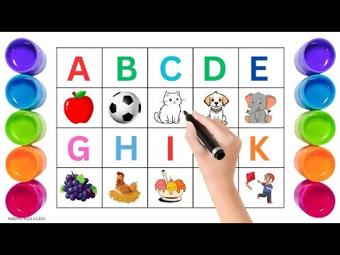 Learn A to Z ABC with Colorful Painting + Tracing 🎨 | Preschool Kids Learning | Alphabet Writing