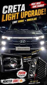 Hyundai Creta Mein Laga Diye LIGHT BOMBS! 😱💣 | 200W Laser Fog Lamps + IPH U2