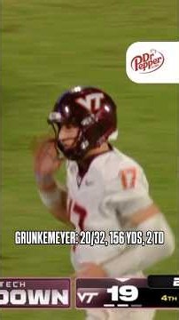Grunkemeyer came through in the clutch against Clemson 🦃 #virginiatech #collegefootball #cfb