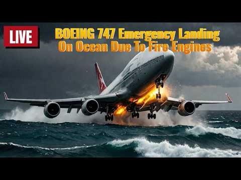 BOEING 747 Emergency Landing On Ocean Due To Fire Engines