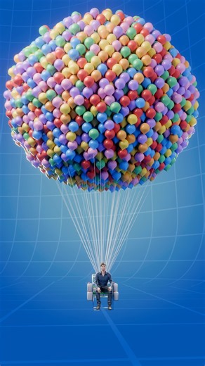 How many balloons does it take to lift a person? 🎈