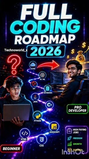 🚀 Complete Coding Roadmap 2026 | Learn Any Programming Language #coding #devloper #roadmap