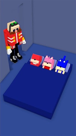 Which One Is Not Sleeping? Sonic, Amy or Knuckles? #shorts