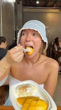 Trying the best dessert in Thailand