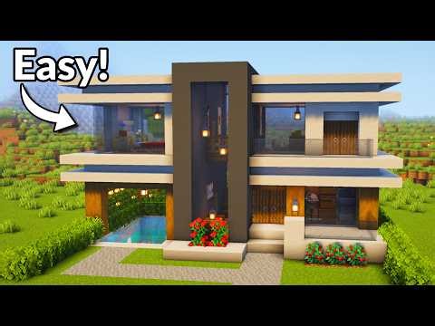Minecraft: How to Build a Modern House | Tutorial🏠