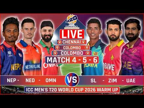 ICC Men's T20 World Cup 2026 Live: SL A vs OMN Live Score | NED vs ZIM Live | NEP vs UAE Live Score