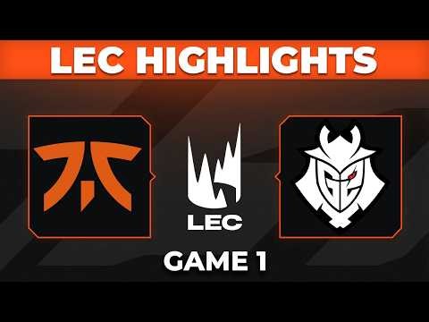 FNC vs G2 Game 1 Highlights | LEC 2026 Summer Split | Fnatic vs G2 Esports