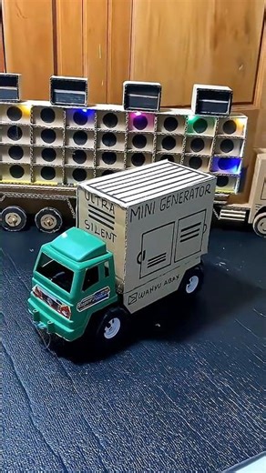 Modifikasi truk plastik jadi soundsystem audio super horeg dari kardus#diy #trukoleng