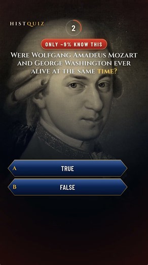 History Quiz: Were Wolfgang Amadeus Mozart and George Washington ever alive at the same time?