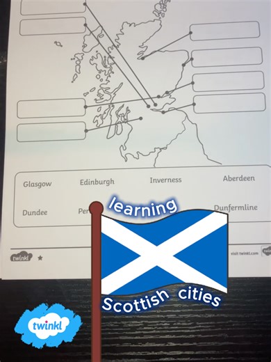 Scottish cities revision made easy! 🗺️ Print & write activity map on the big screen for visual support. 🗣️ Bonus partner task: describe a city using directional clues or talk about a city you’ve visited. Comment for the link 👇 #scotland #scottishteachers #geographychallenge