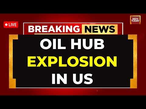 Fire Breaks out at Texas Oil Refinery LIVE | Oil Hub Explosion in US | US News | Oil Refinery Arson