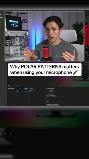 Polar pattern can change how your mic sounds. #hyperx #microphone #microphone #quadcast2 #budget