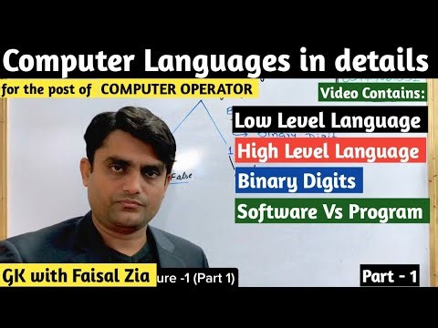 Computer Language Lecture 1 | For Computer Operator | Explained by Faisal Zia