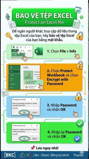 🔒 Cách Đặt Mật Khẩu Bảo Vệ File Excel Cực Dễ | Thủ Thuật Excel #excel