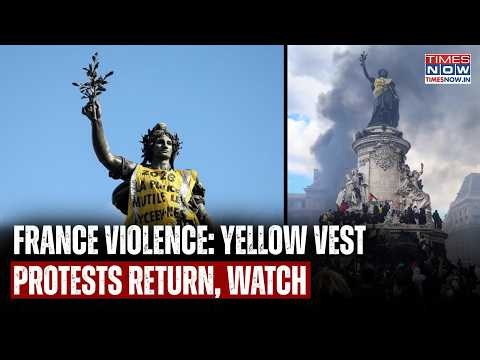 France Violent Protests: Paris' Marianne Statue In Giant Yellow Vest As Tensions Soar, Macron Says..