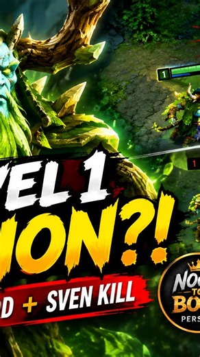 Furion Level 1 Goes CRAZY! 🔥 First Blood + Sven Kill | Dota 1 #Shorts