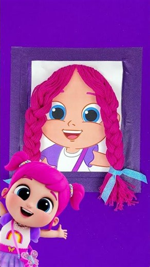 A GREAT Hair Day! 💇‍♀️ Emmie Yarn Craft & Hair Styling Art #kids #shorts
