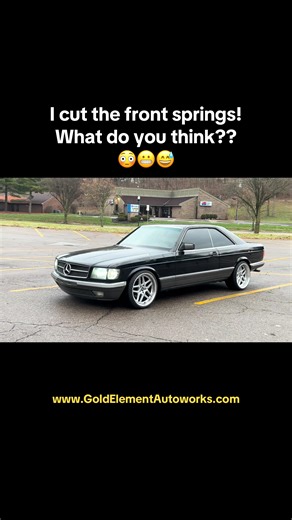 WHAT DO YOU THINK? Mercedes Benz 1985 500SEC on 19” Wheels - Gold Element Autoworks LLC #c126 #goldelementautoworks #w126 #mercedes #cars